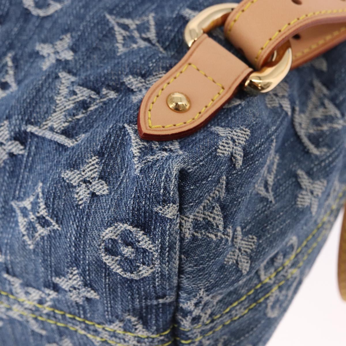 LOUIS VUITTON Monogram Denim Sac A Dos PM Backpack Blue LV Auth SW2648SM