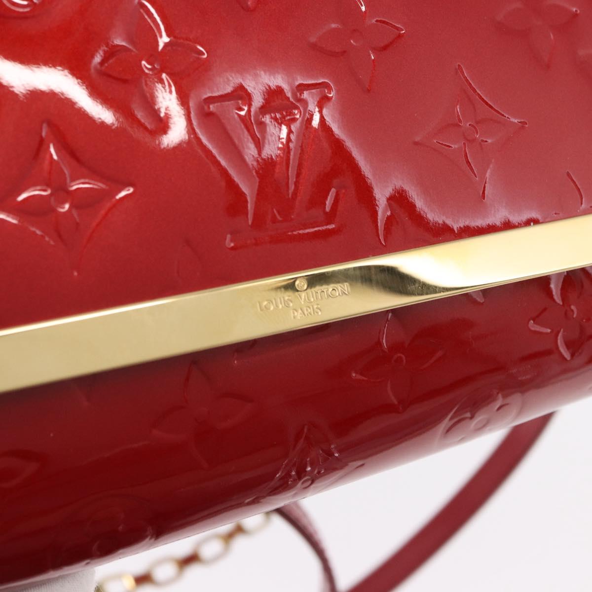LOUIS VUITTON Monogram Vernis Clutch Ana Pomme D'amour M90095 LV Auth SW2650M