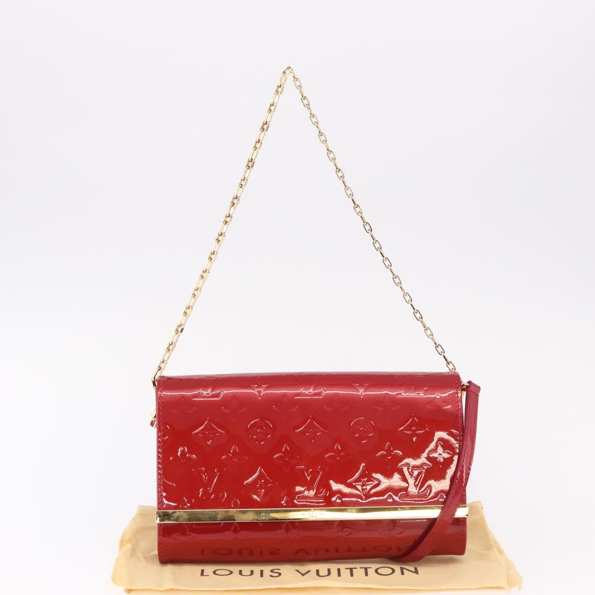 LOUIS VUITTON Monogram Vernis Clutch Ana Pomme D'amour M90095 LV Auth SW2650M