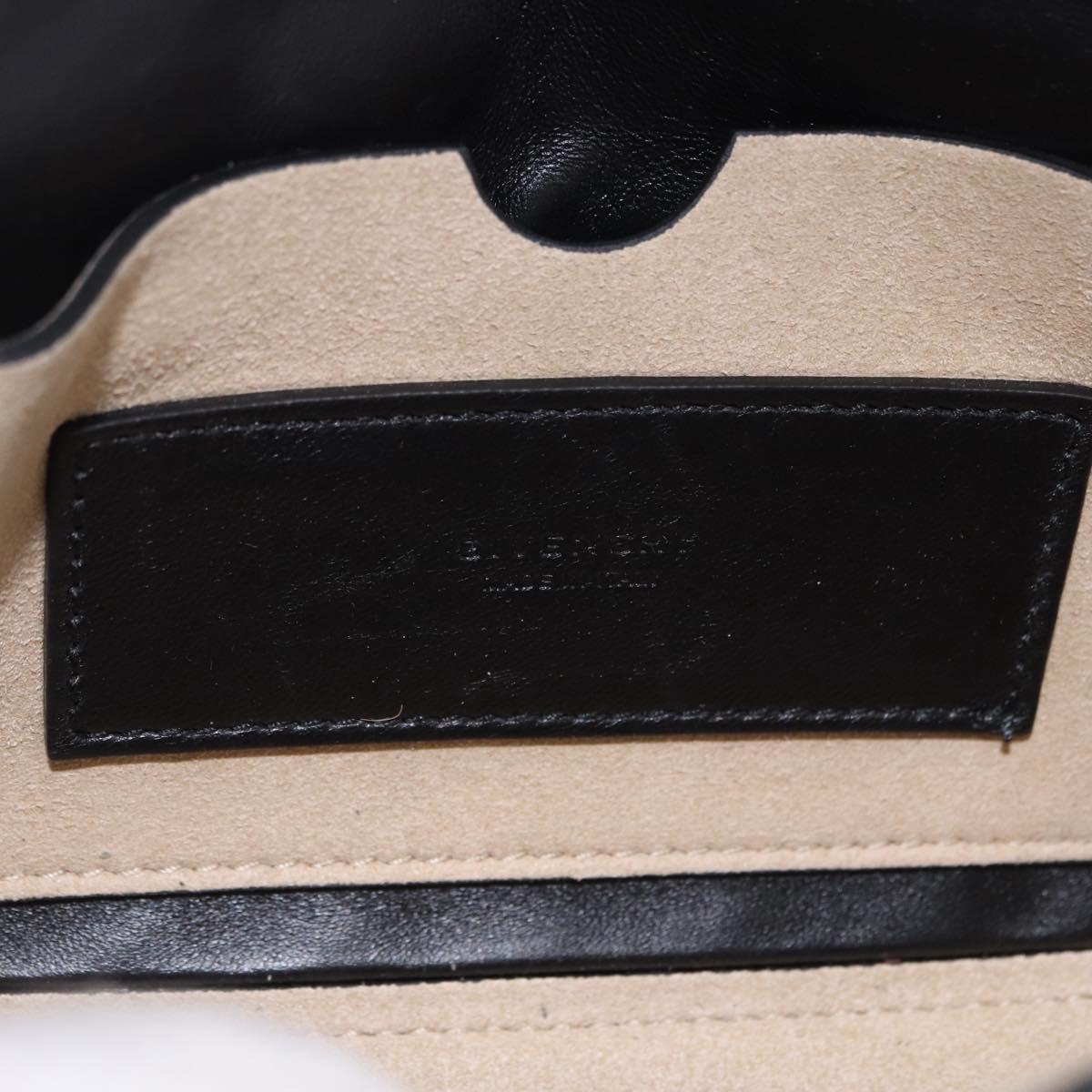 GIVENCHY Chain Shoulder Bag Leather Black Gold Auth SW2652M