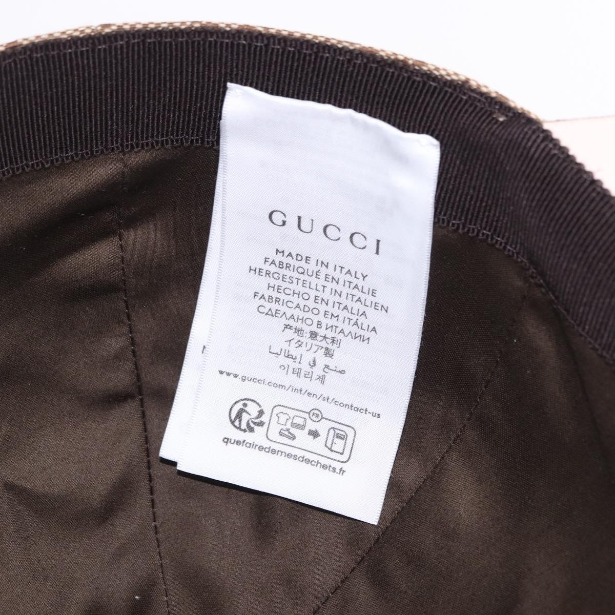 GUCCI GG Canvas Yuko Higuchi Baseball Cap Beige Pink Auth SW2657SM