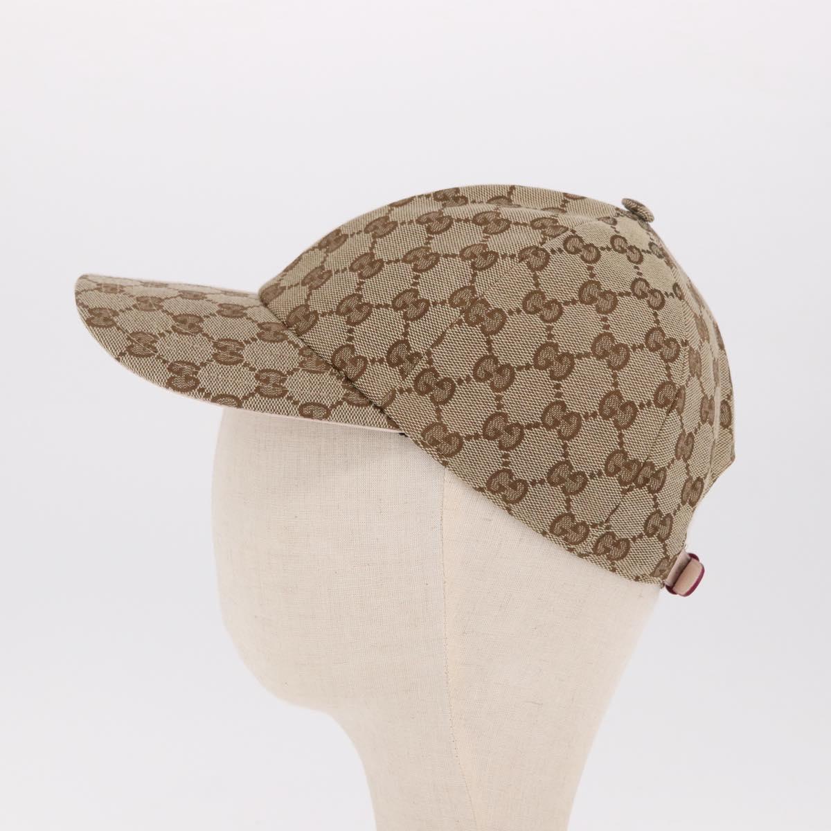 GUCCI GG Canvas Yuko Higuchi Baseball Cap Beige Pink Auth SW2657SM