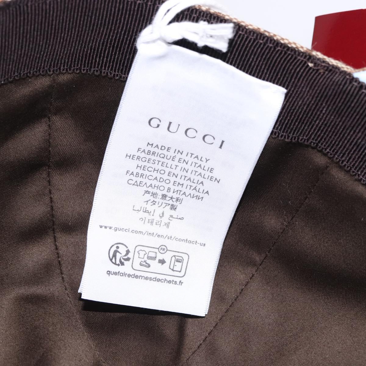 GUCCI GG Canvas Yuko Higuchi Baseball Cap Beige Light Blue Auth SW2658SM