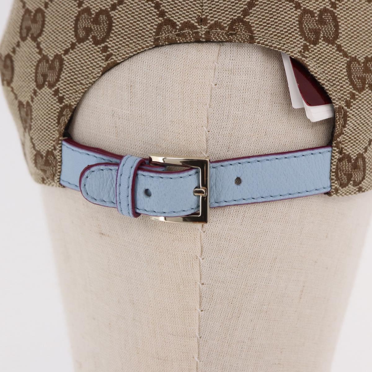 GUCCI GG Canvas Yuko Higuchi Baseball Cap Beige Light Blue Auth SW2658SM
