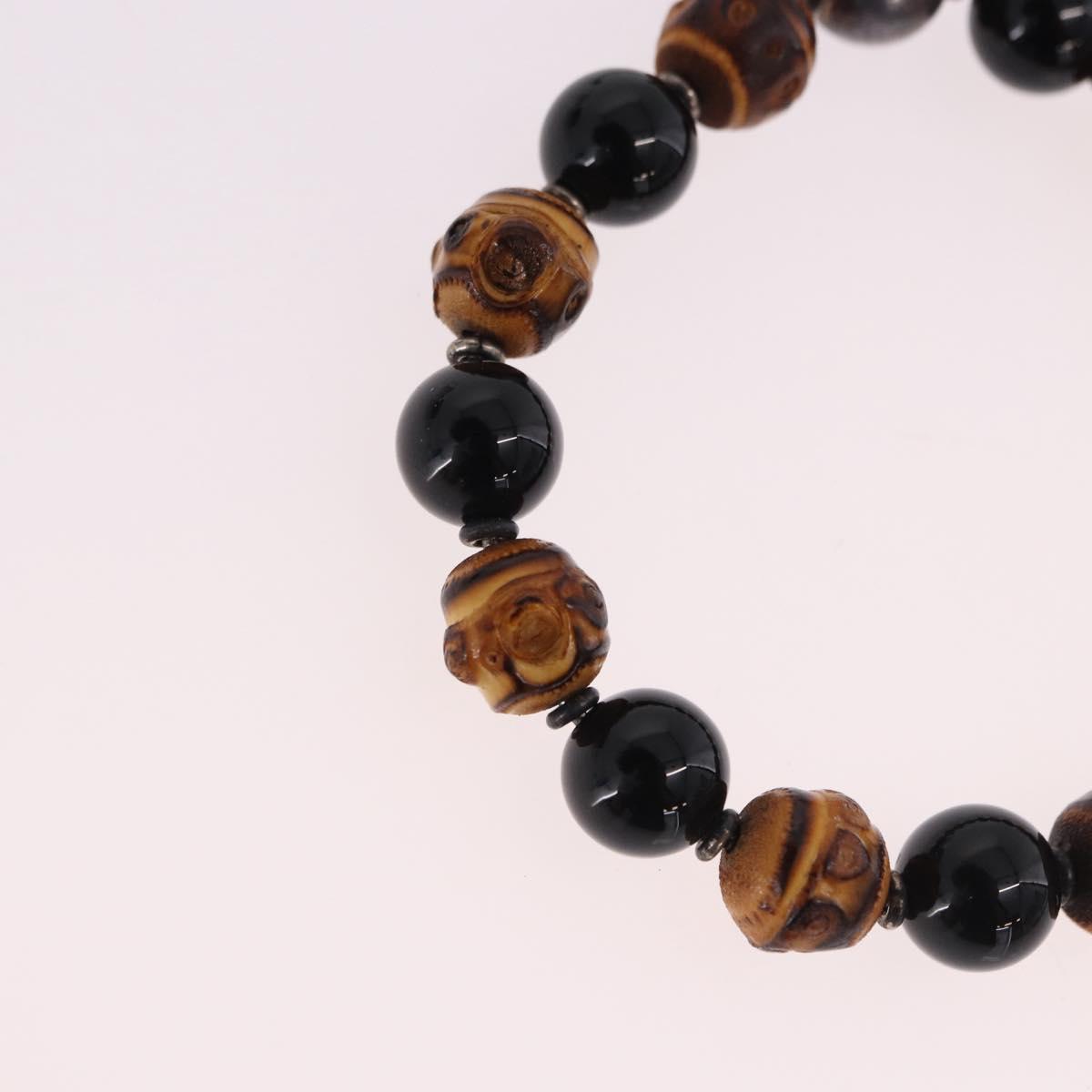 GUCCI Beads Bracelet Metal Multicolor Silver Auth SW2659M