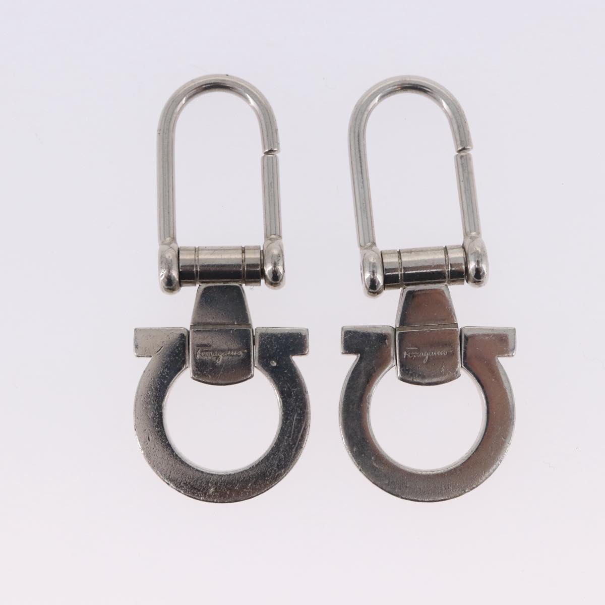 Salvatore Ferragamo Pierce Brooch Ring Metal 5 Set Gold Silver Auth SW2660