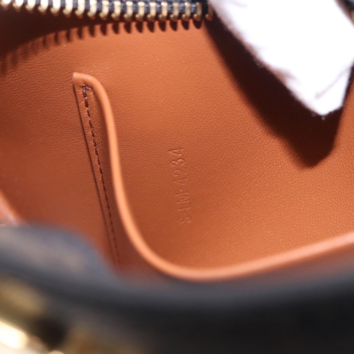 CELINE Triomphe Medium Tilley Bag Shoulder Bag PVC Black Auth SW2664SAM