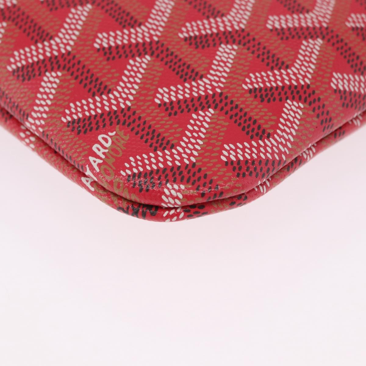 GOYARD Herringbone 2025 Only Poitiers Bag Bag PVC 2way Red Auth SW2665SM