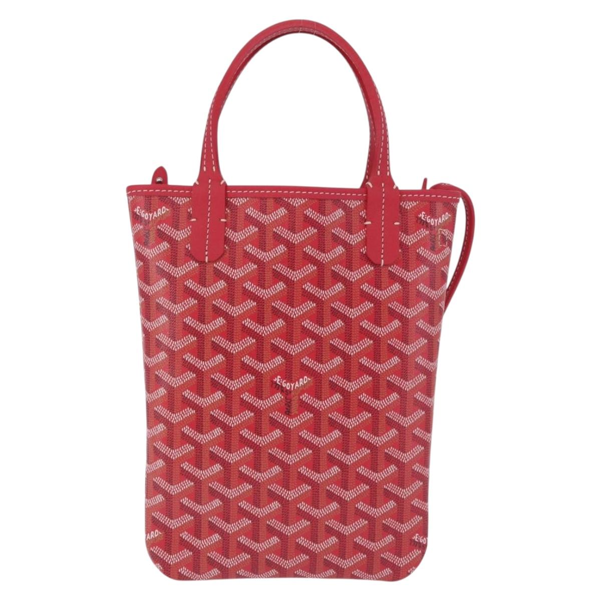 GOYARD Herringbone 2025 Only Poitiers Bag Bag PVC 2way Red Auth SW2665SM