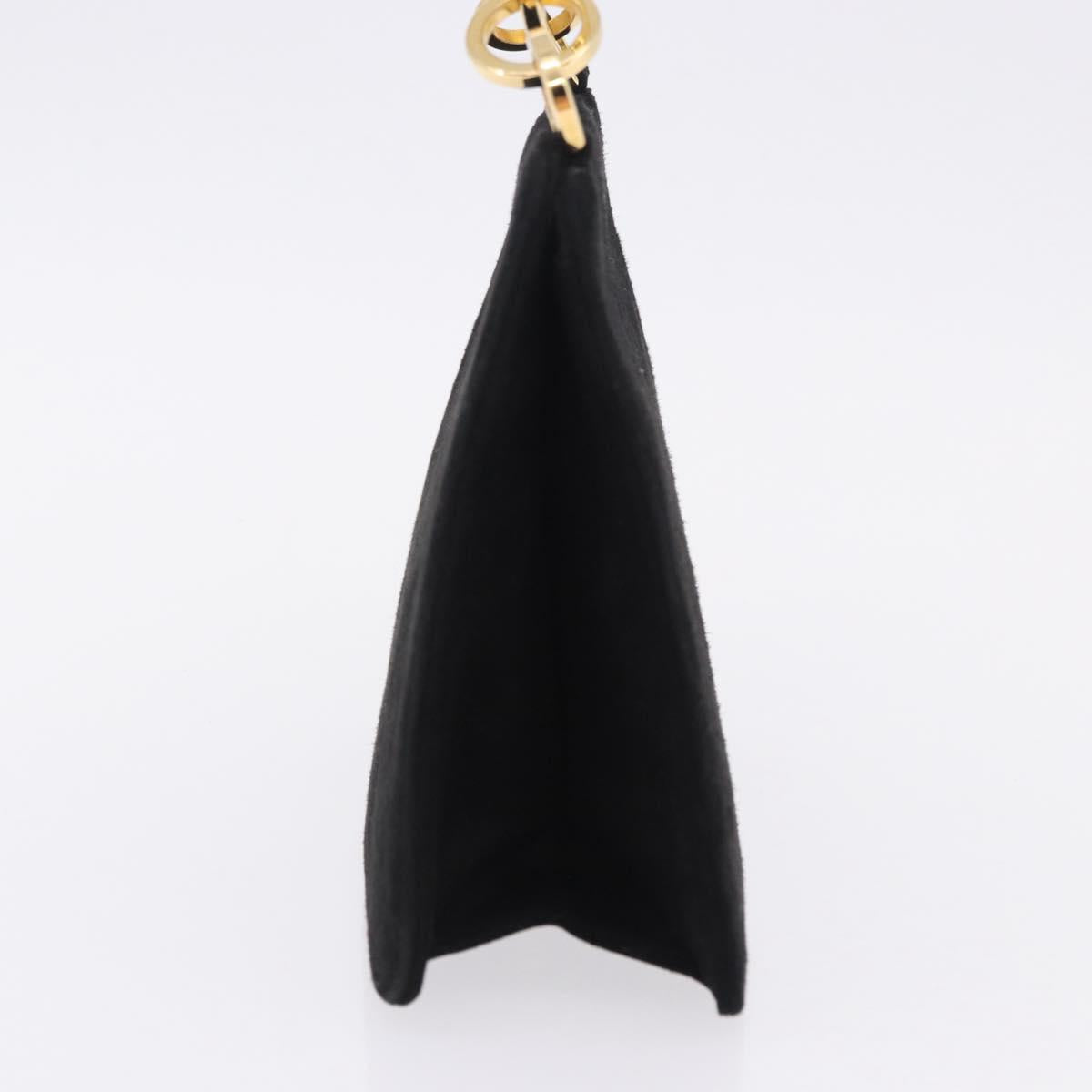 Salvatore Ferragamo Hand Bag Suede Black Gold Tone Auth SW2667V