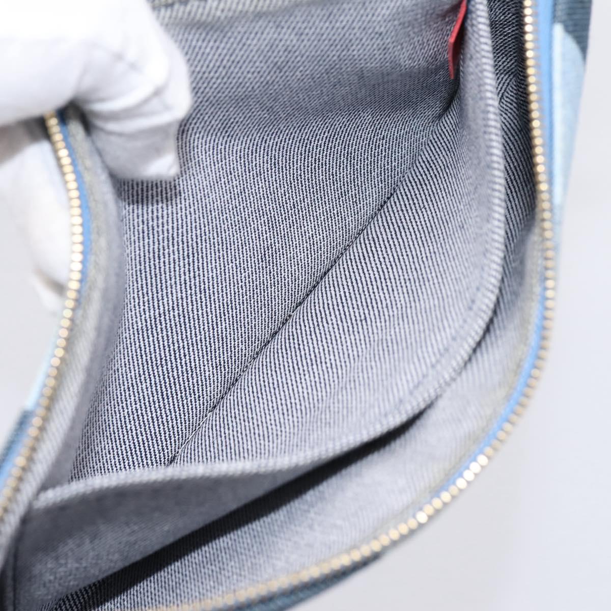 LOUIS VUITTON Monogram Denim Neverfull MM Tote Bag Blue M44981 LV Auth SW2668SM