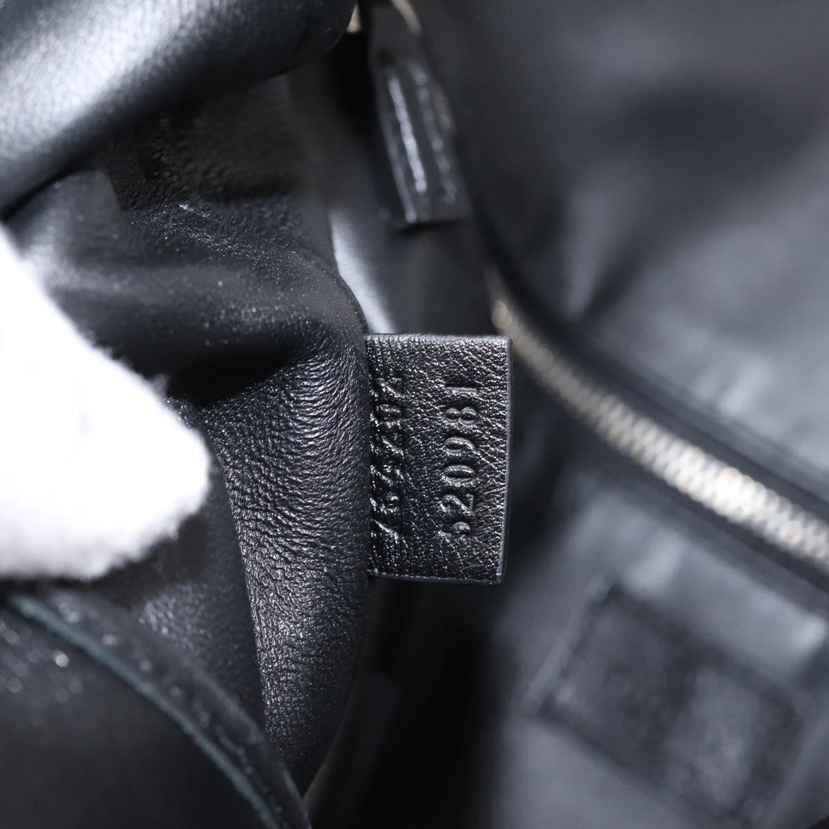 GUCCI Jackie Shoulder Bag Leather 2way Black Silver 764202 Auth SW2671SAM