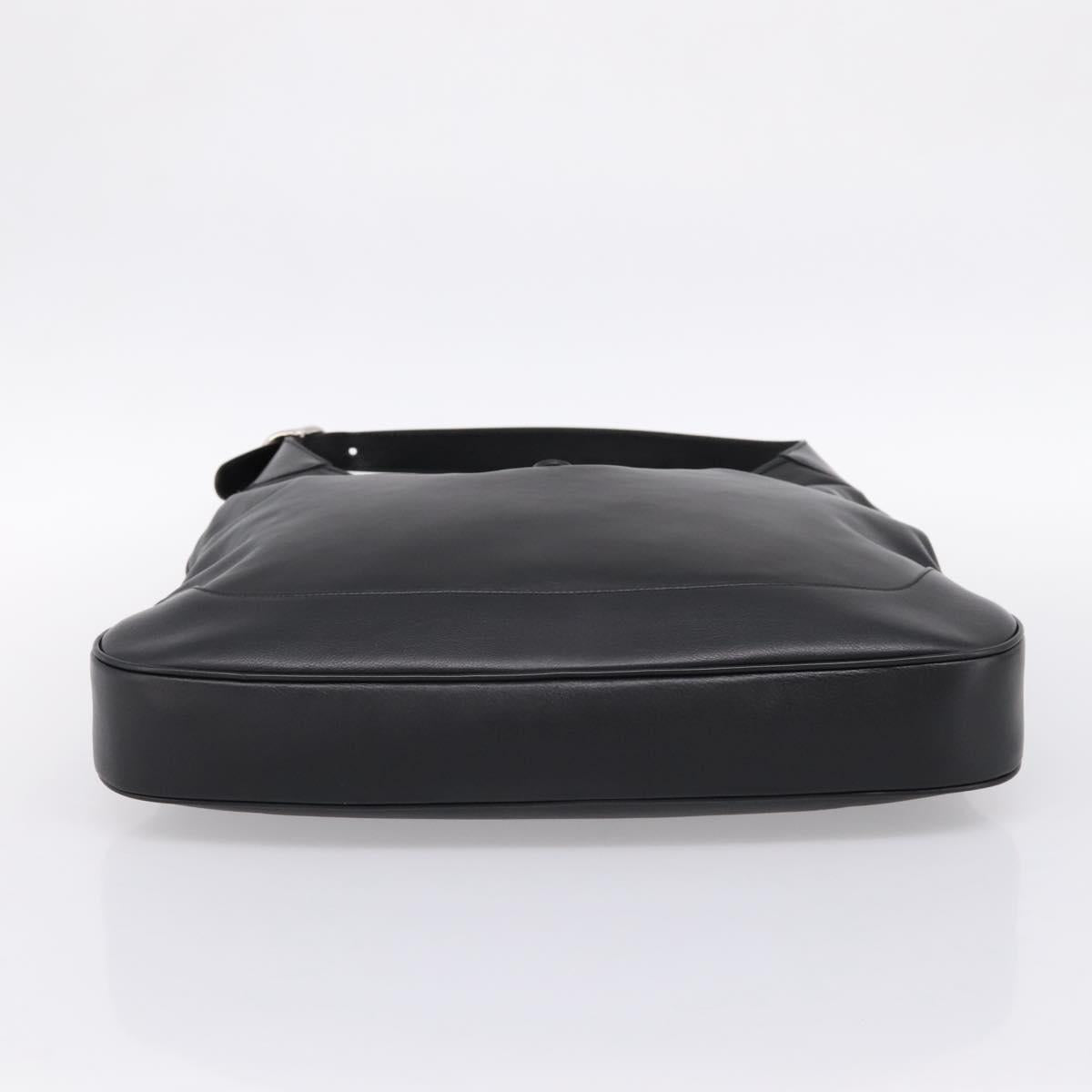 GUCCI Jackie Shoulder Bag Leather 2way Black Silver 764202 Auth SW2671SAM
