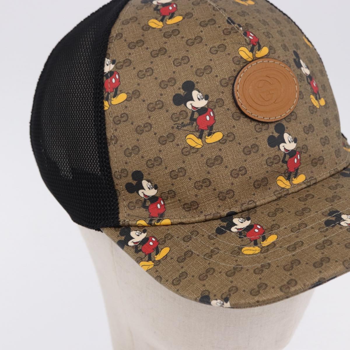 GUCCI Disney MicroGG Supreme Baseball Cap PVC Beige 602979 Auth SW2676SAM