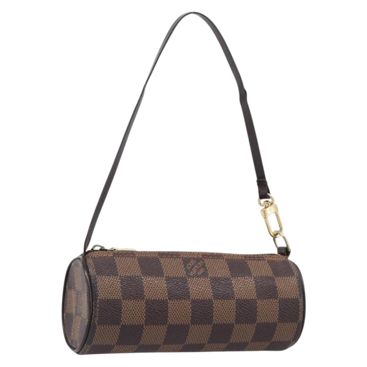 LOUIS VUITTON Damier Ebene Papillon Pouch LV Auth SW2679
