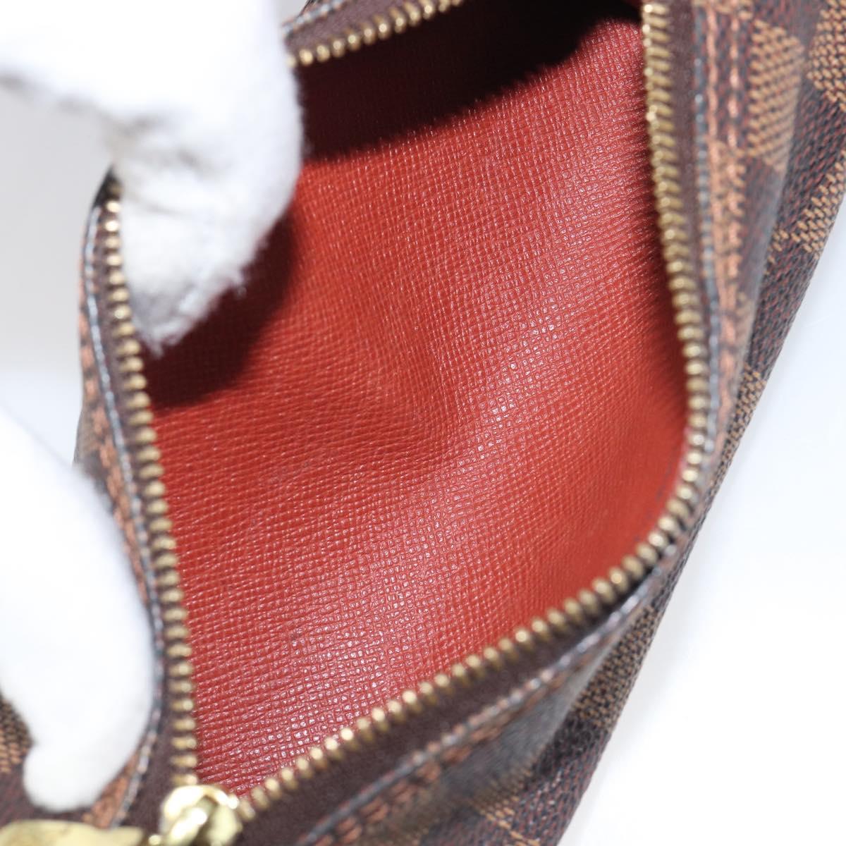 LOUIS VUITTON Damier Ebene Papillon Pouch LV Auth SW2679