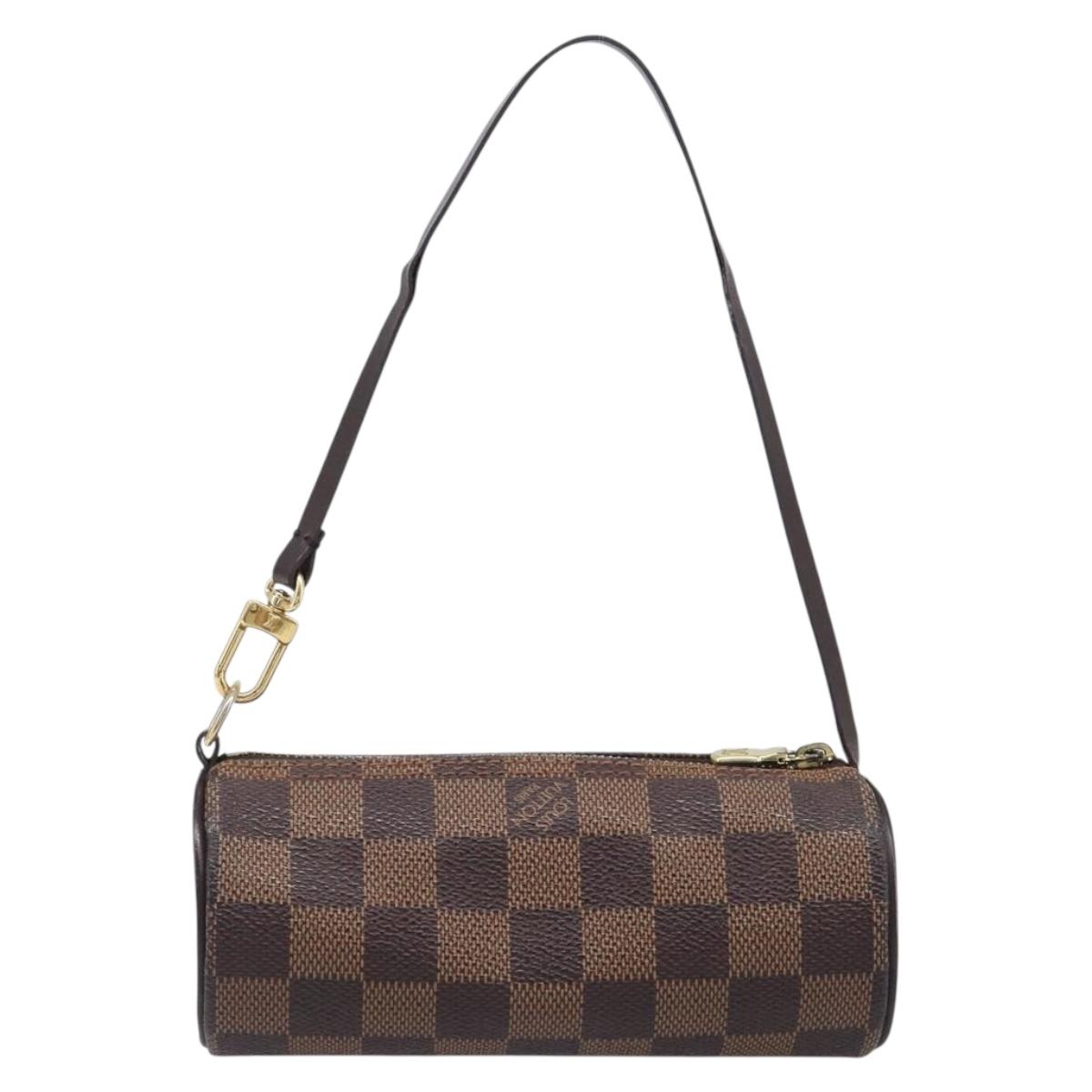 LOUIS VUITTON Damier Ebene Papillon Pouch LV Auth SW2679