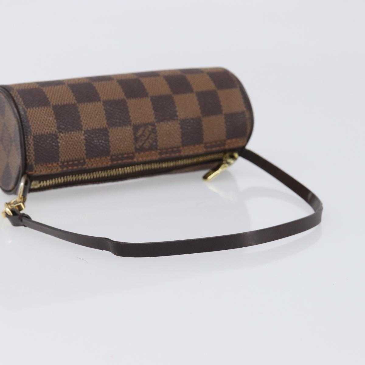 LOUIS VUITTON Damier Ebene Papillon Pouch LV Auth SW2679