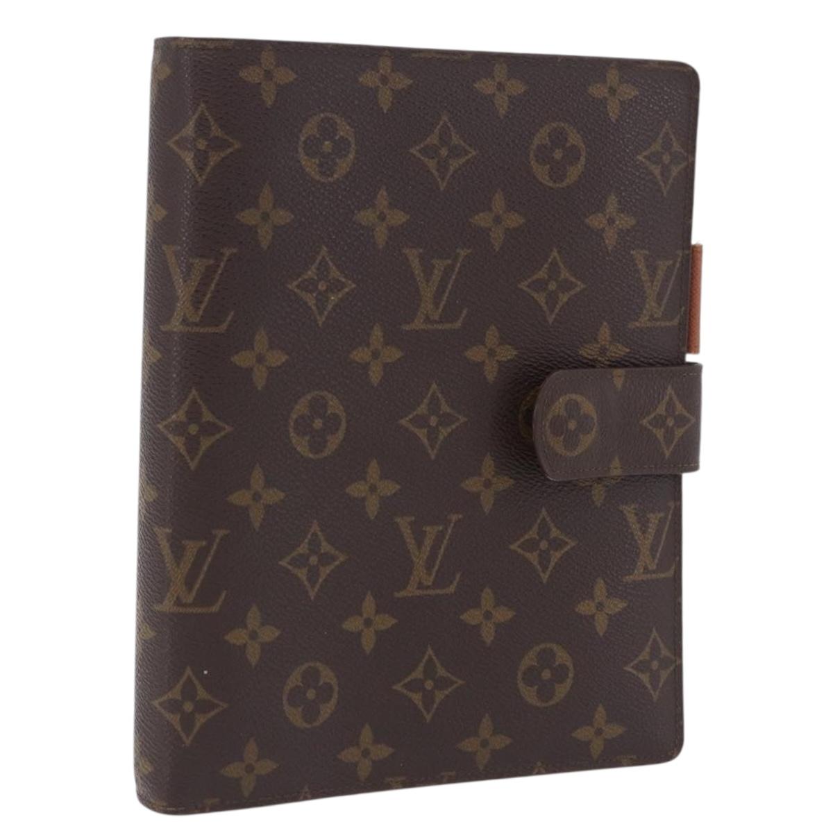 LOUIS VUITTON Monogram Agenda GM Day Planner Cover R20006 LV Auth SW2681