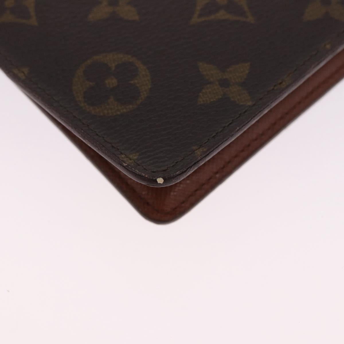 LOUIS VUITTON Monogram Agenda GM Day Planner Cover R20006 LV Auth SW2681