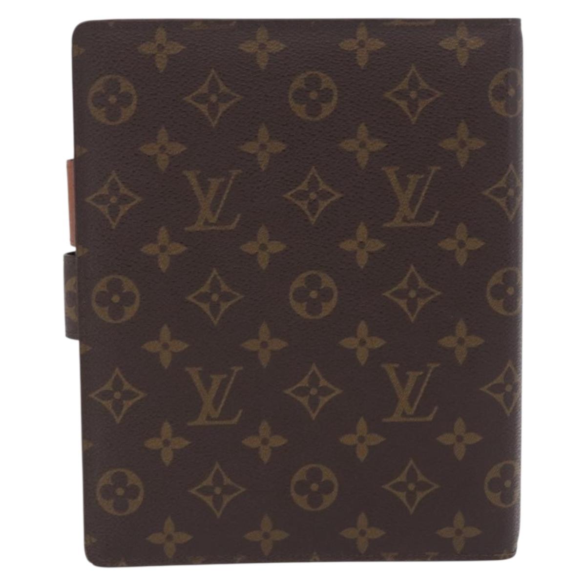 LOUIS VUITTON Monogram Agenda GM Day Planner Cover R20006 LV Auth SW2681