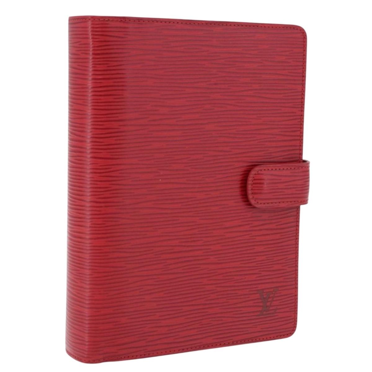LOUIS VUITTON Epi Agenda MM Day Planner Cover Red R20047 LV Auth SW2682