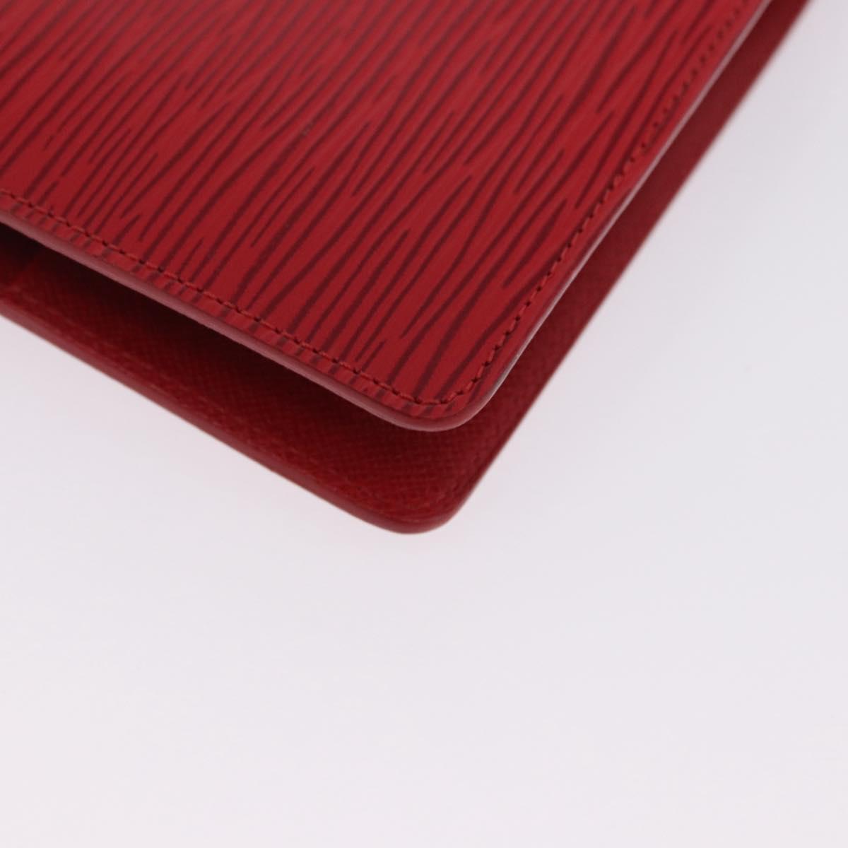 LOUIS VUITTON Epi Agenda MM Day Planner Cover Red R20047 LV Auth SW2682