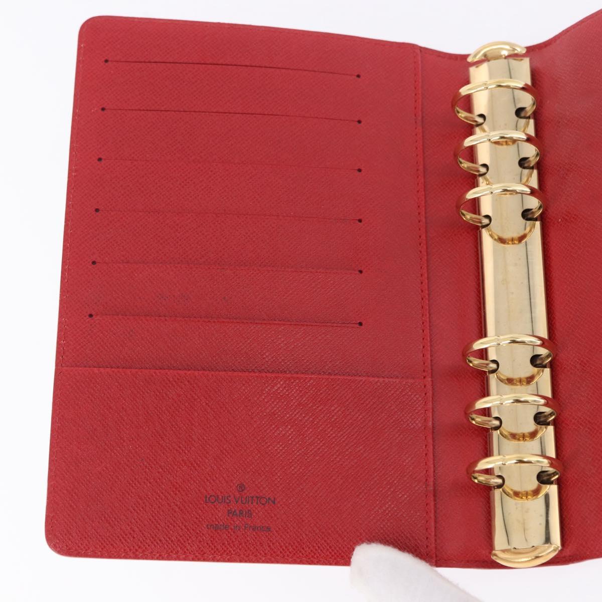 LOUIS VUITTON Epi Agenda MM Day Planner Cover Red R20047 LV Auth SW2682