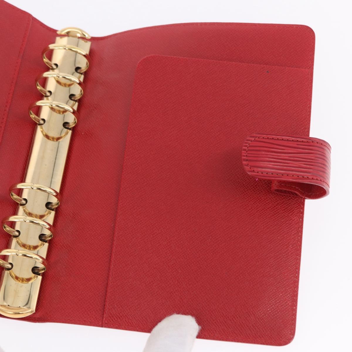 LOUIS VUITTON Epi Agenda MM Day Planner Cover Red R20047 LV Auth SW2682