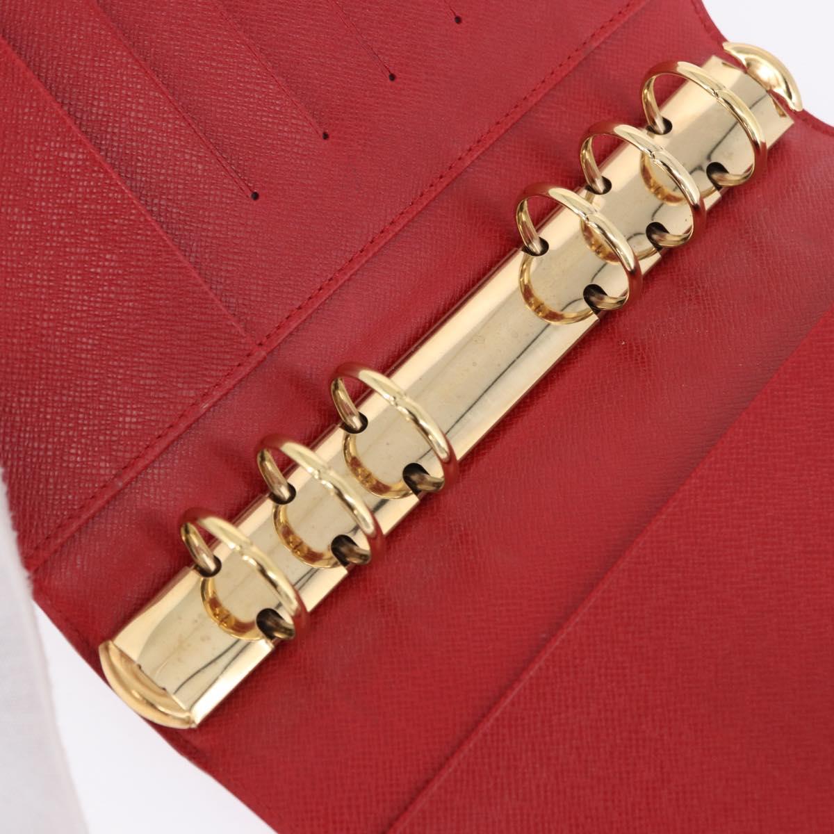 LOUIS VUITTON Epi Agenda MM Day Planner Cover Red R20047 LV Auth SW2682