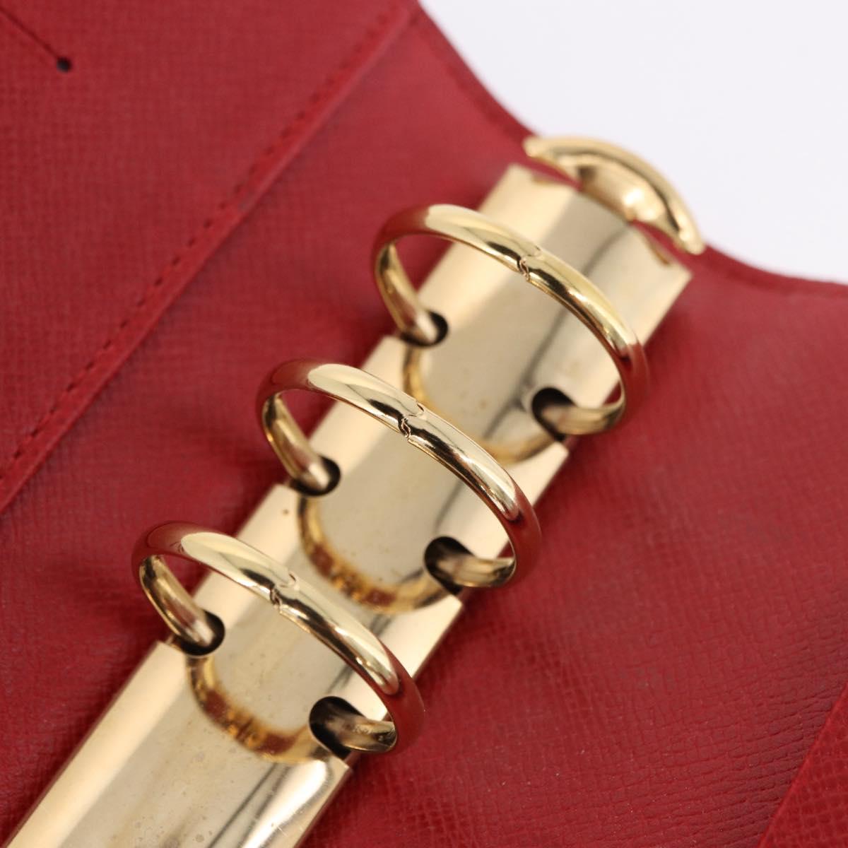 LOUIS VUITTON Epi Agenda MM Day Planner Cover Red R20047 LV Auth SW2682