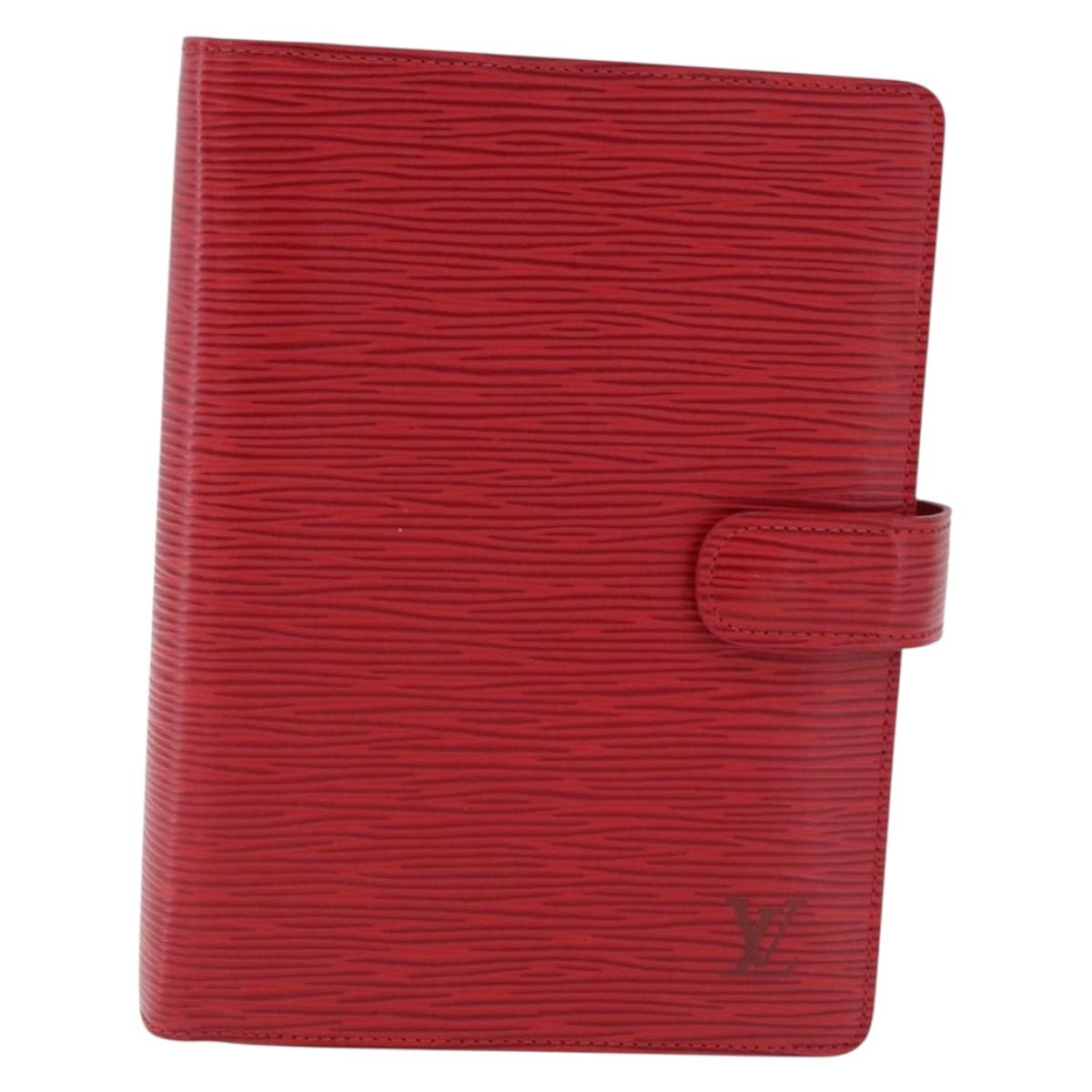 LOUIS VUITTON Epi Agenda MM Day Planner Cover Red R20047 LV Auth SW2682