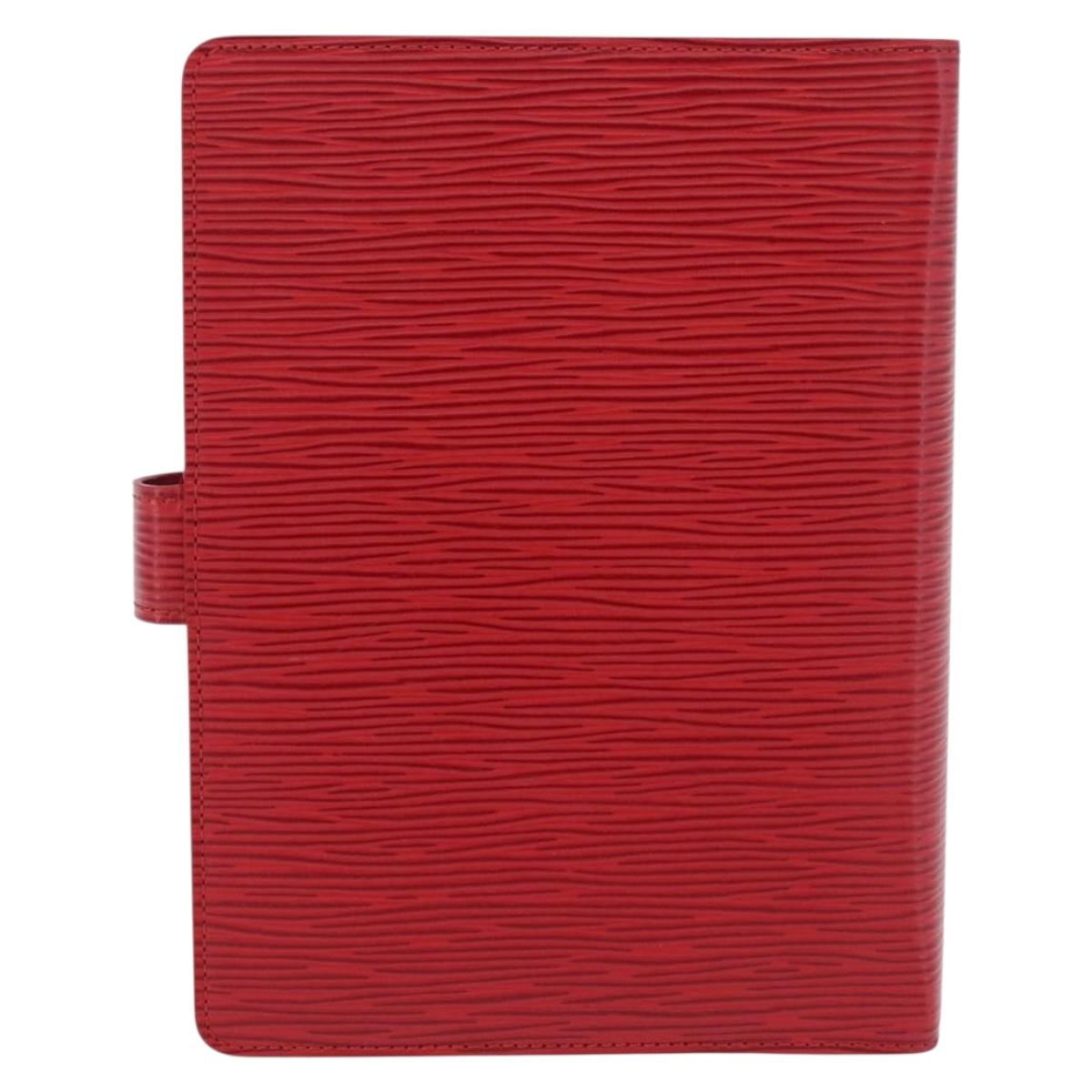 LOUIS VUITTON Epi Agenda MM Day Planner Cover Red R20047 LV Auth SW2682