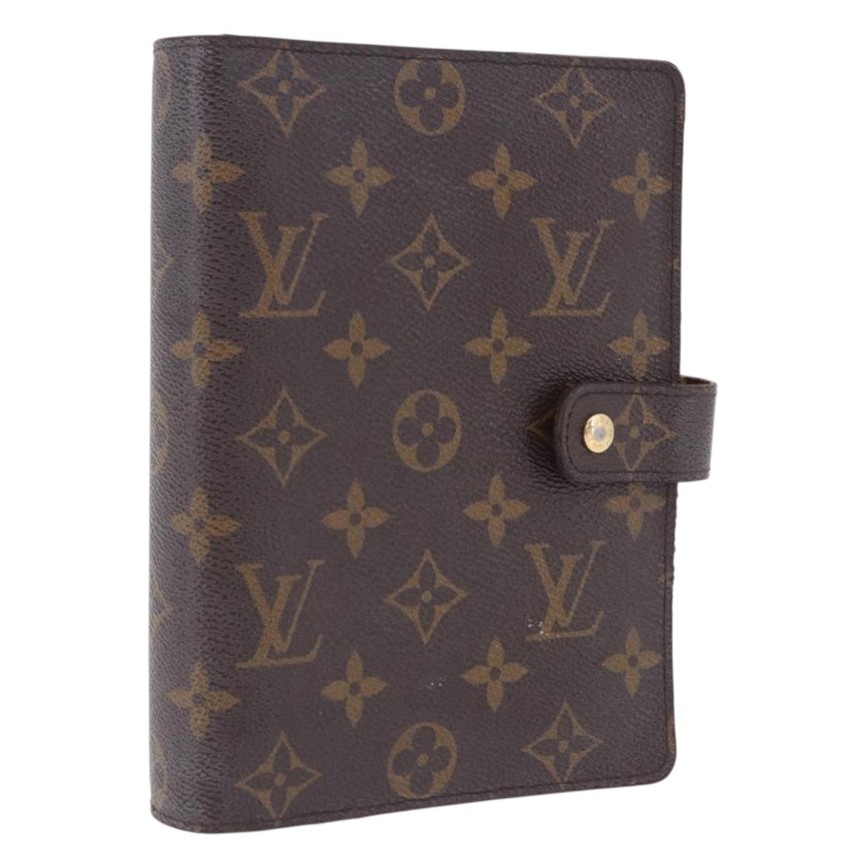 LOUIS VUITTON Monogram Agenda MM Day Planner Cover R20105 LV Auth SW2683