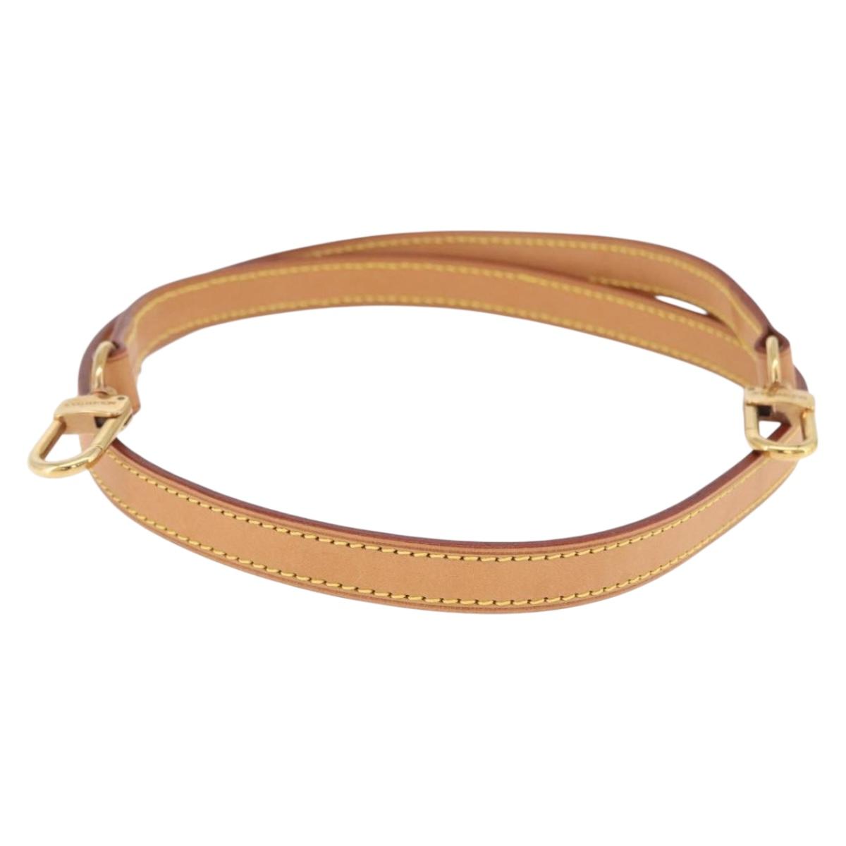 LOUIS VUITTON Shoulder Strap Vachetta leather Beige LV Auth SW2684
