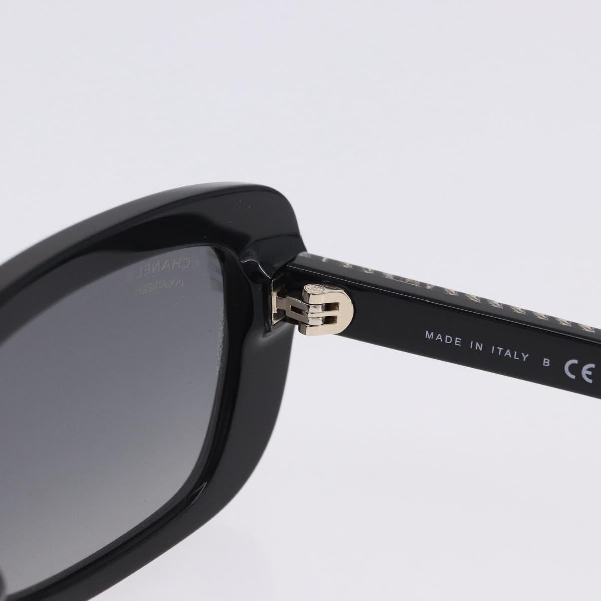 CHANEL COCO Mark Chain Rectangle Shape Sunglasses plastic CC Auth SW2687SAM