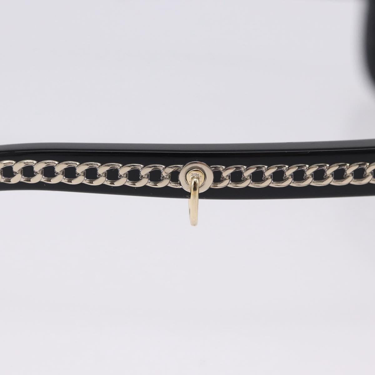 CHANEL COCO Mark Chain Rectangle Shape Sunglasses plastic CC Auth SW2687SAM