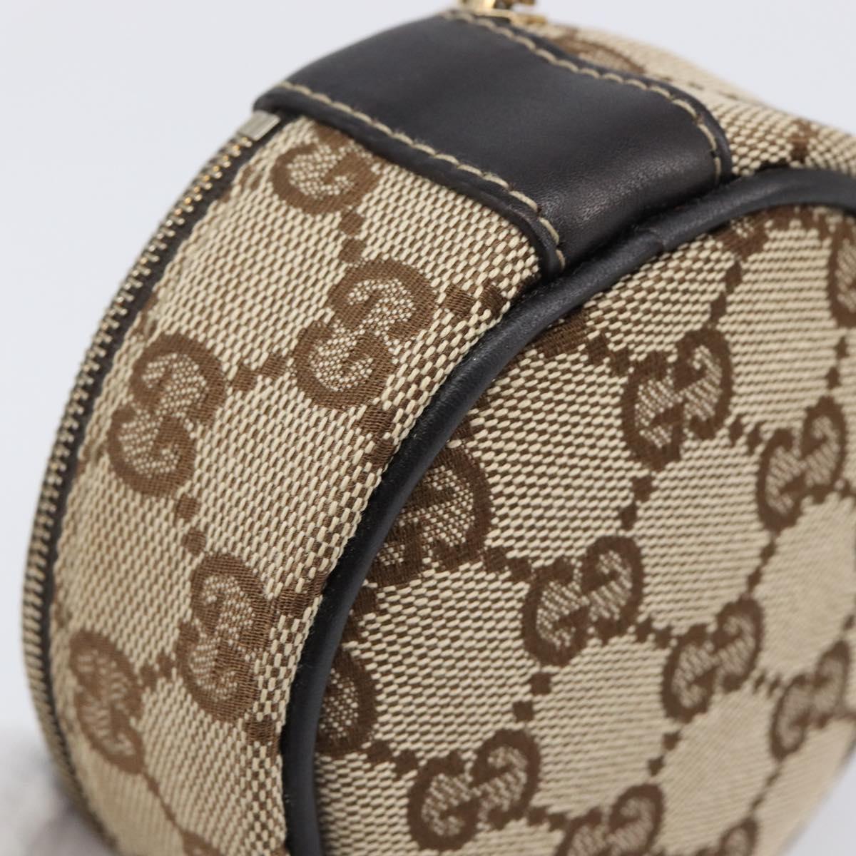 GUCCI GG Canvas Jewelry Case Beige Gold Tone 212247 Auth SW2691V