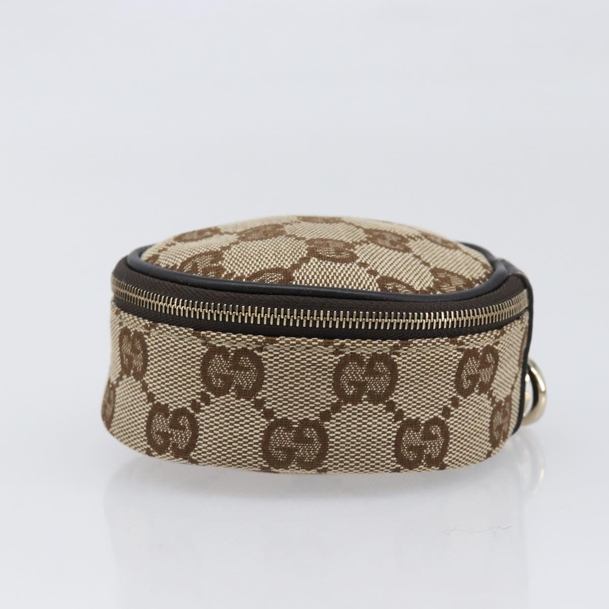 GUCCI GG Canvas Jewelry Case Beige Gold Tone 212247 Auth SW2691V