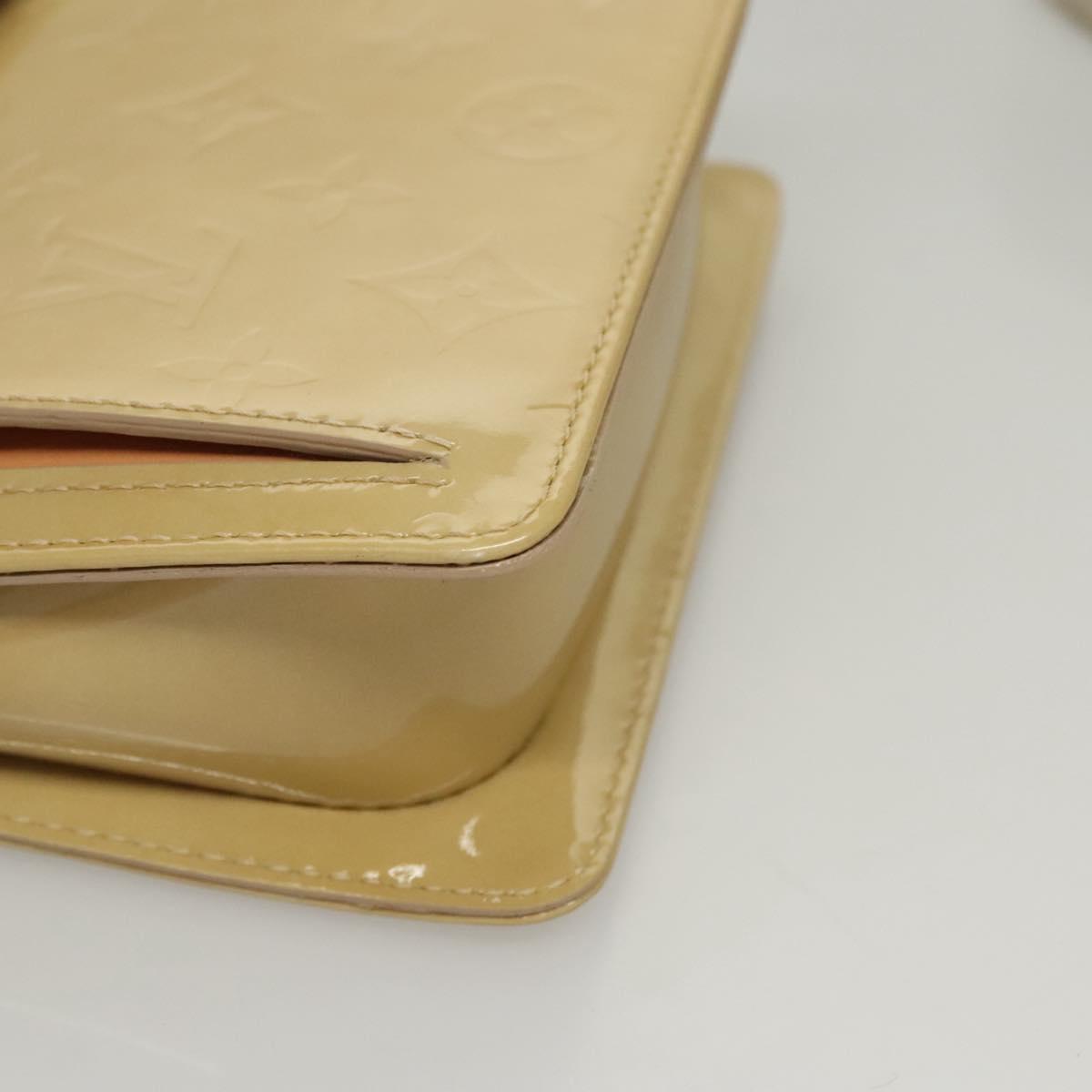 LOUIS VUITTON Monogram Vernis Motto Accessory Pouch Beige M91136 LV Auth sw270