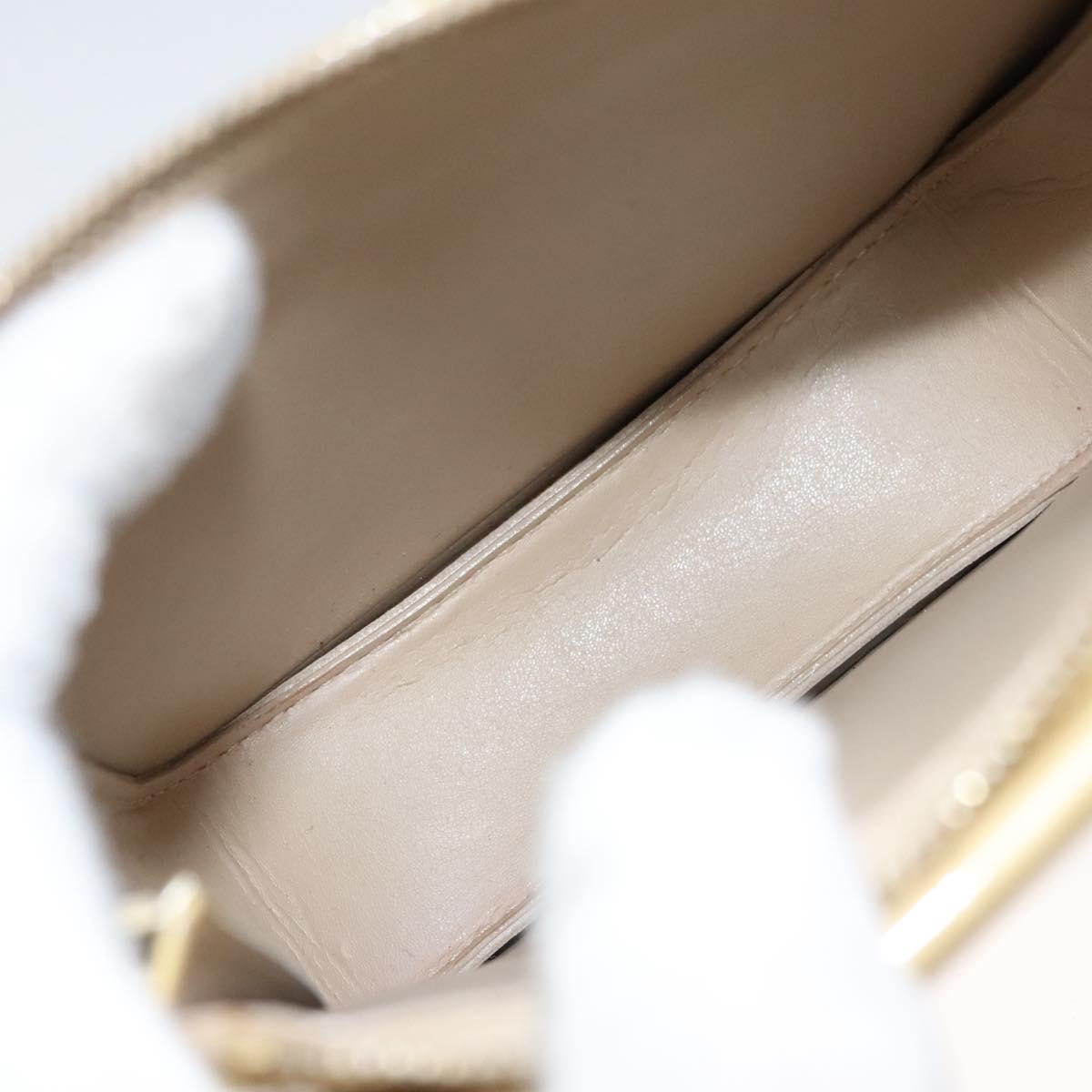 LOUIS VUITTON Monogram Vernis Motto Accessory Pouch Beige M91136 LV Auth sw270