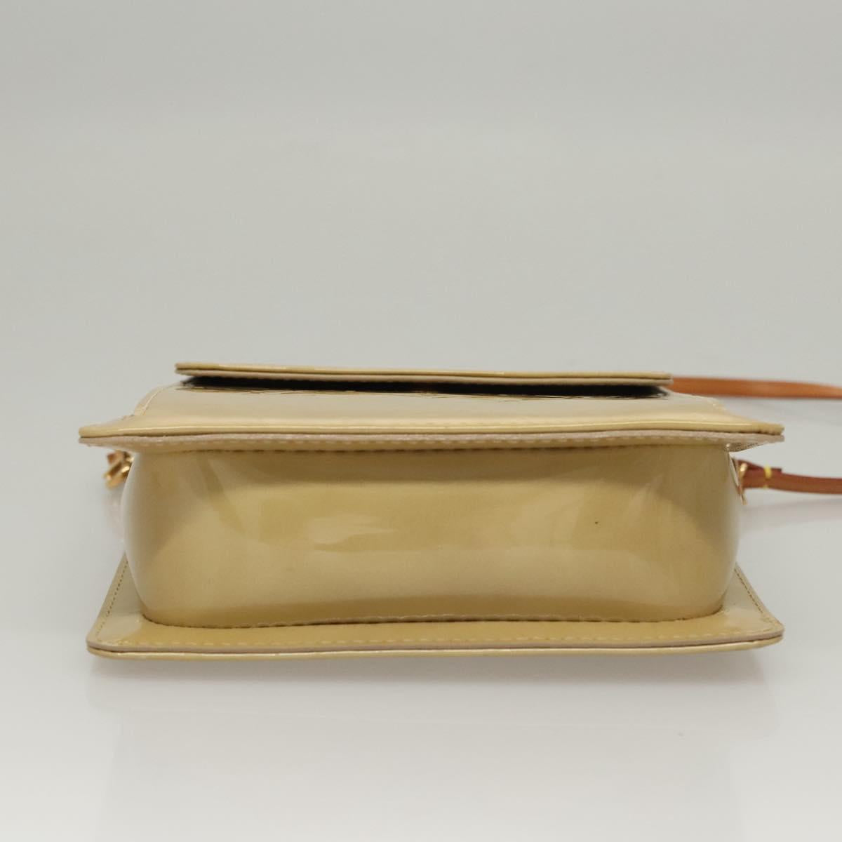 LOUIS VUITTON Monogram Vernis Motto Accessory Pouch Beige M91136 LV Auth sw270