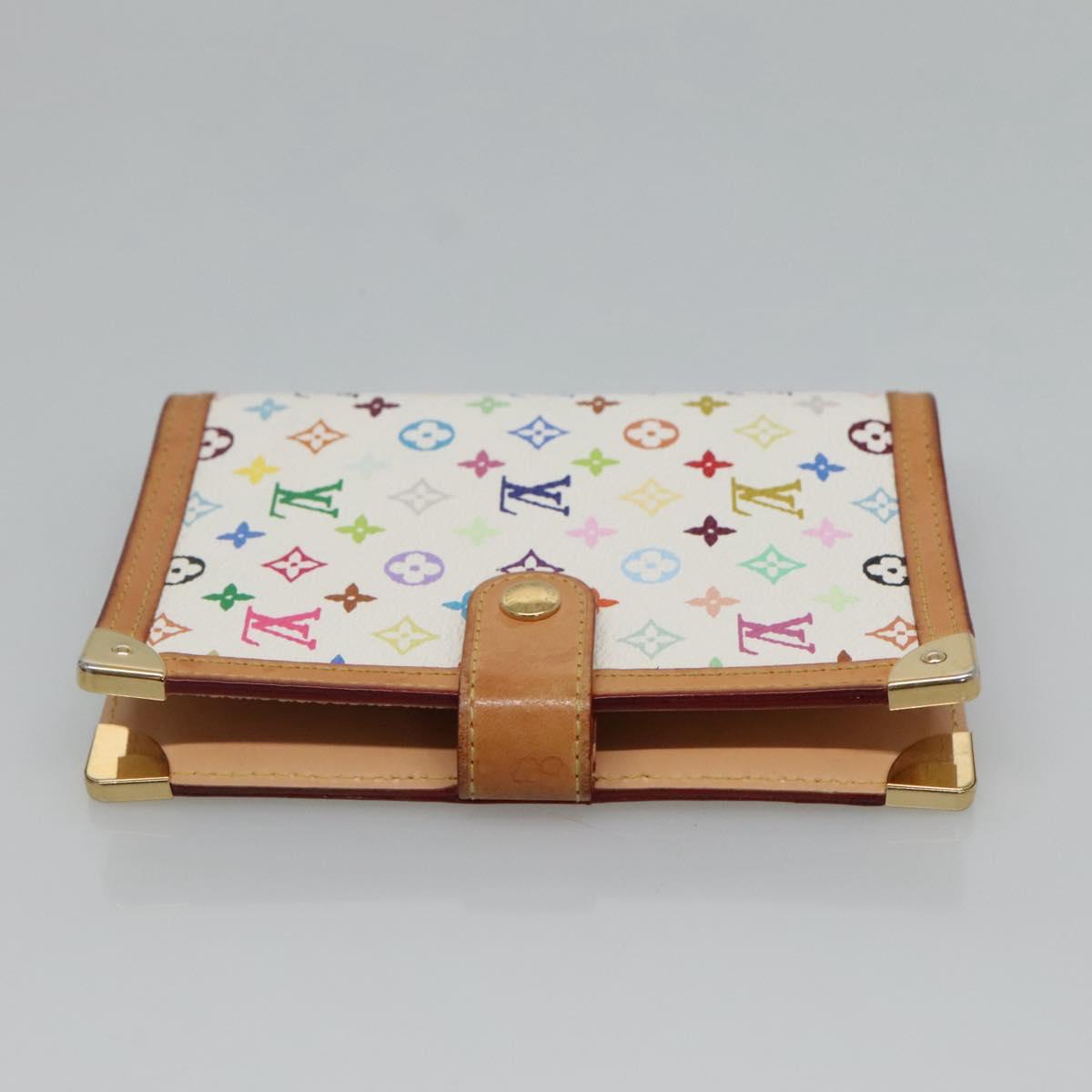 LOUIS VUITTON Multicolor Agenda PM Day Planner Cover White R21074 LV Auth sw275V