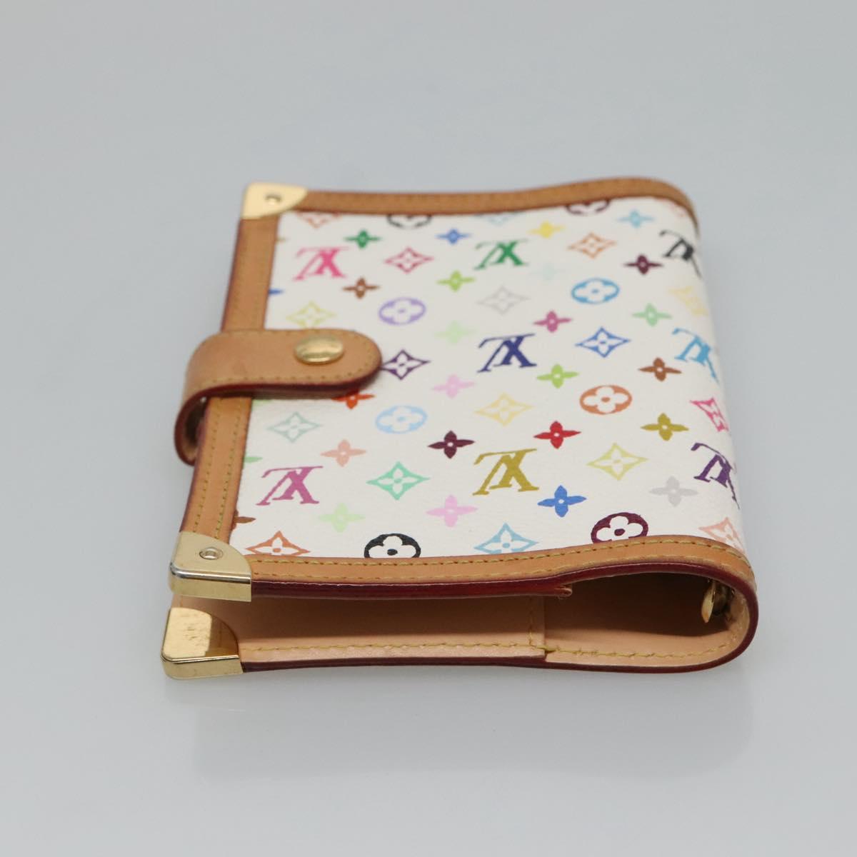 LOUIS VUITTON Multicolor Agenda PM Day Planner Cover White R21074 LV Auth sw275V