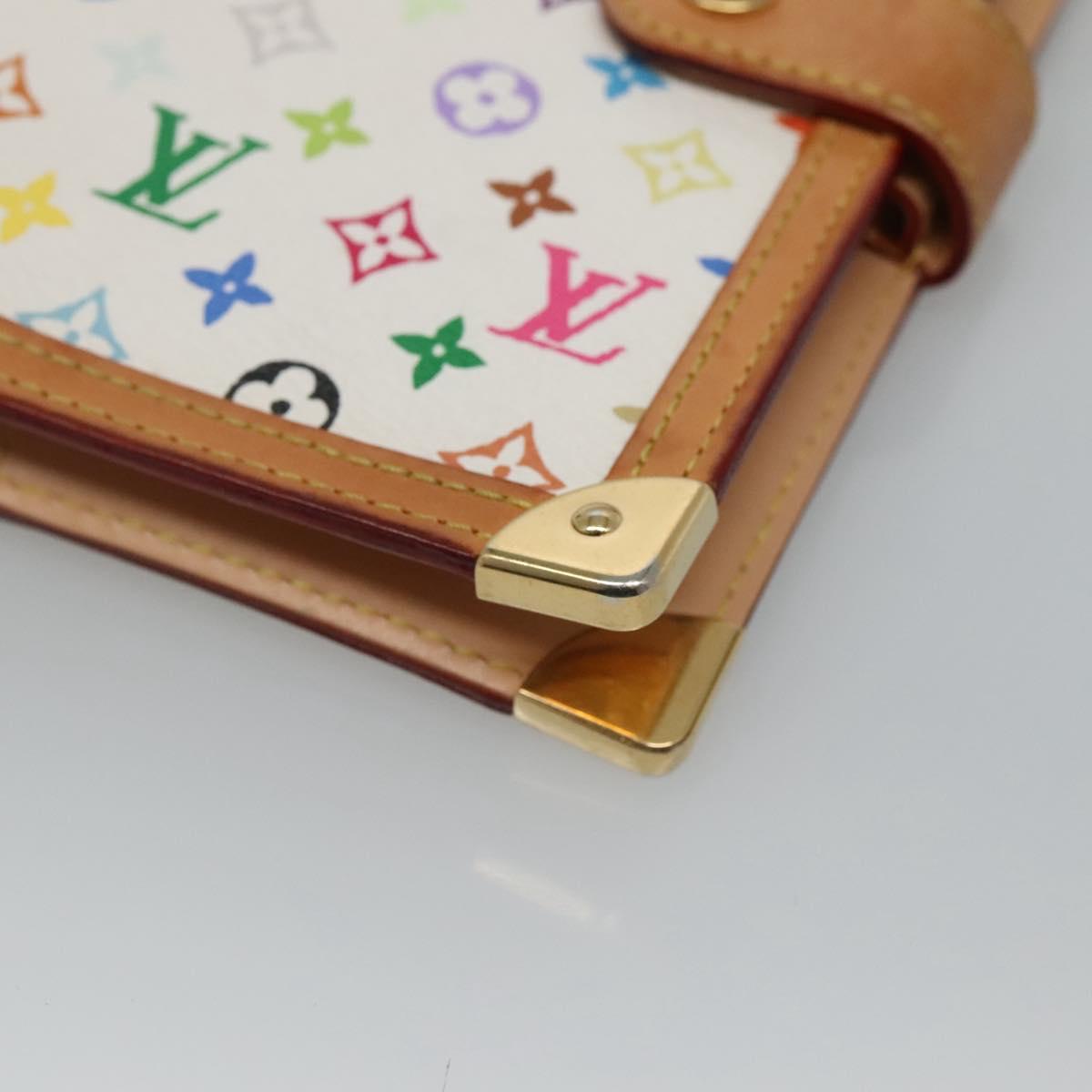 LOUIS VUITTON Multicolor Agenda PM Day Planner Cover White R21074 LV Auth sw275V