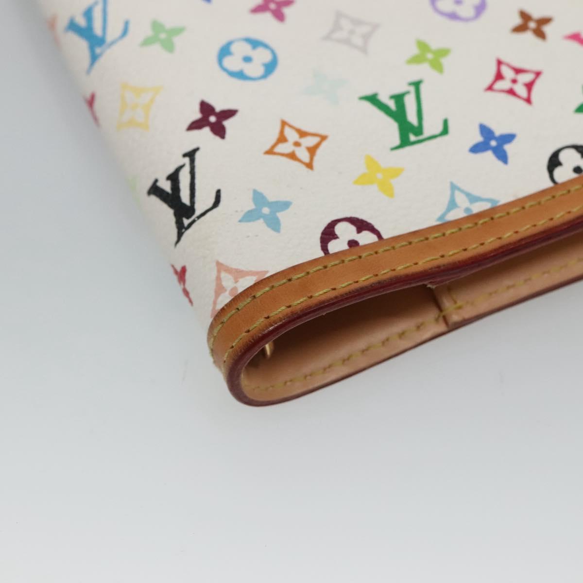 LOUIS VUITTON Multicolor Agenda PM Day Planner Cover White R21074 LV Auth sw275V
