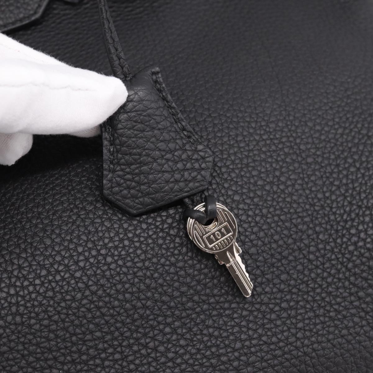 HERMES Birkin 35 Hand Bag Togo leather Black Silver Auth SW2762SM