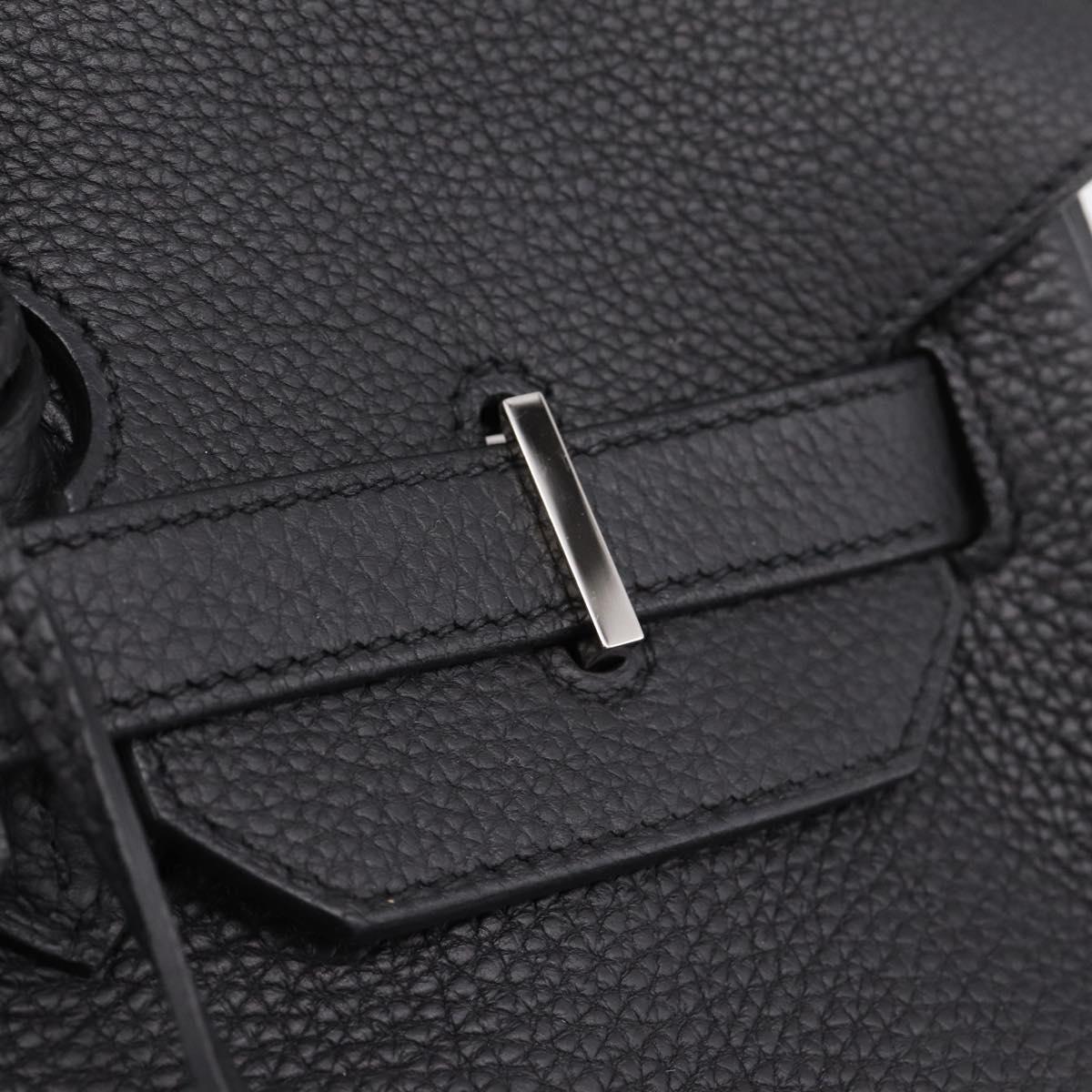 HERMES Birkin 35 Hand Bag Togo leather Black Silver Auth SW2762SM