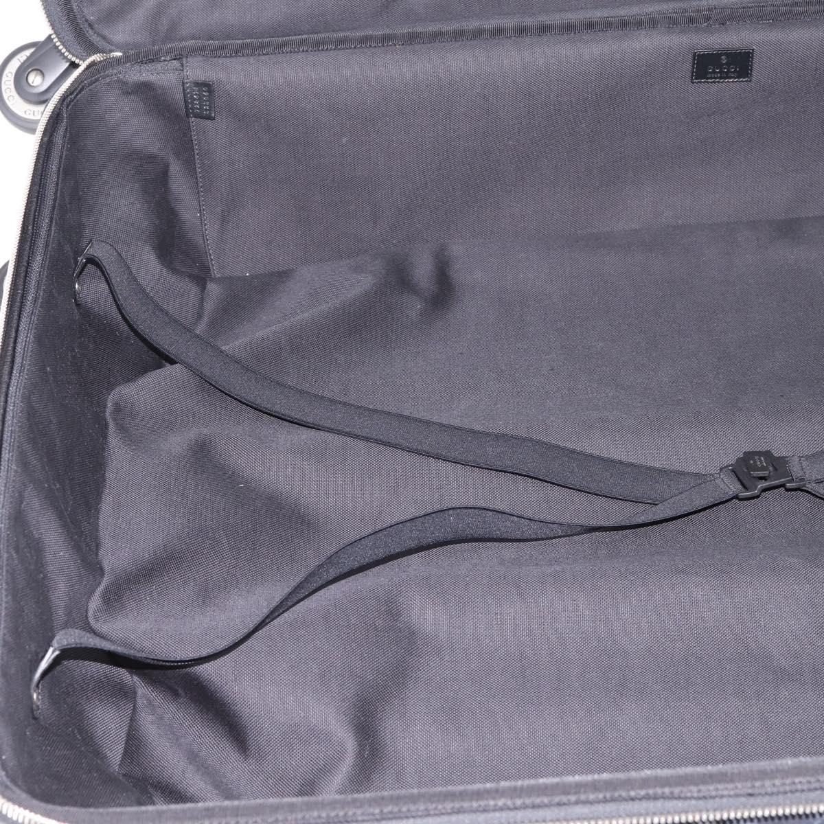 GUCCI GG Supreme Large Trolley Travel Bag Carry Case PVC Black Auth SW2765SAM
