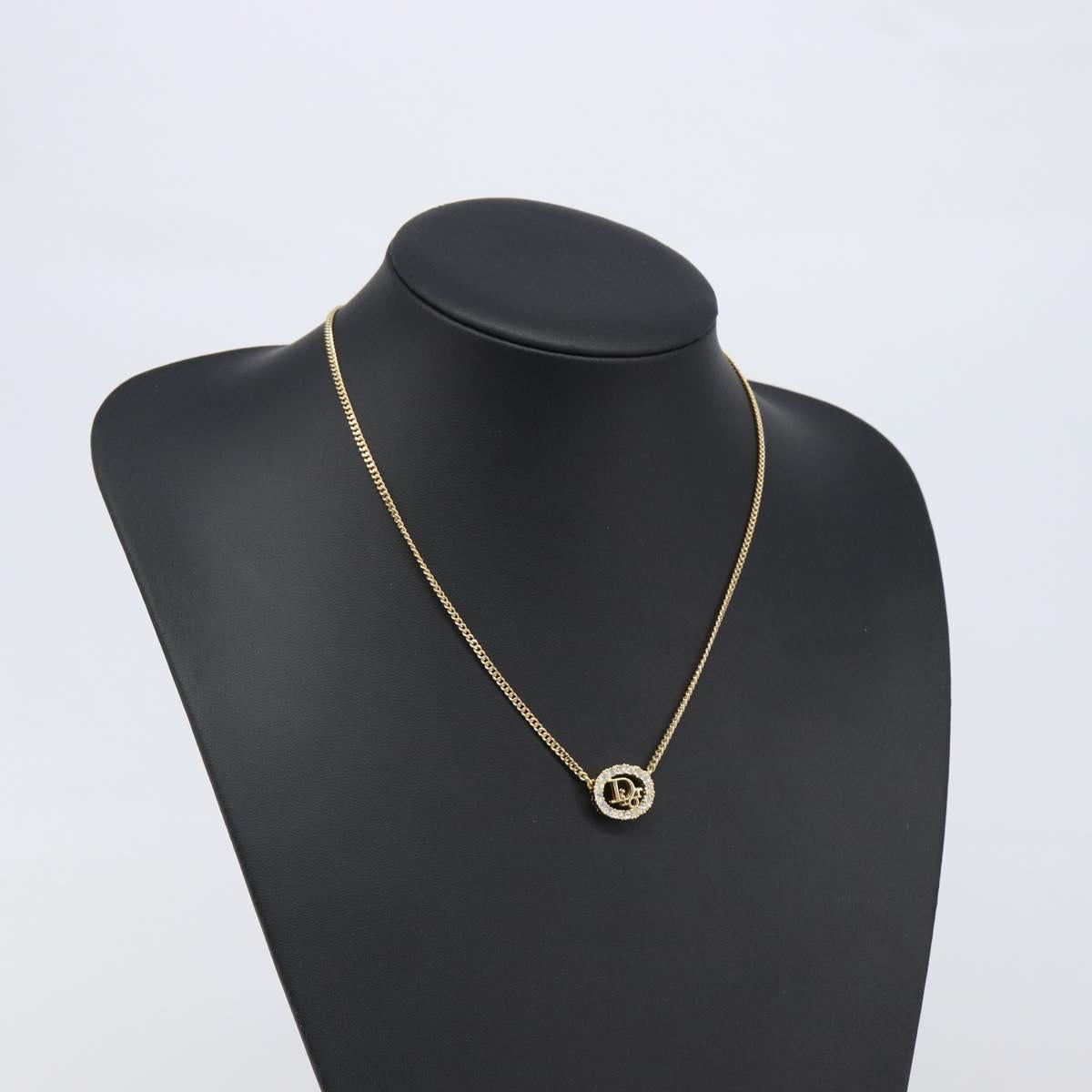 Christian Dior Necklace metal Gold Tone Auth SW2795V